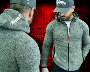 Muay Femur Thai zip up fitted hoody | DeathBlo