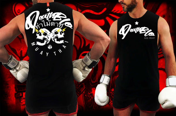 Twin Skulz Unisex Muay Thai AIR COOLED combat tank | DeathBlo