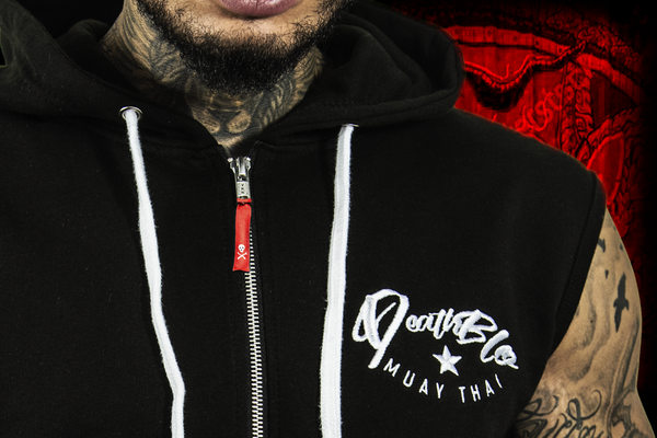 Mens sleeveless Muay Thai combat hoody | Nak Muay | Deathblo