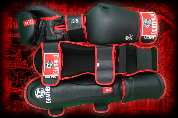 Black Death combo/ Gloves and Shin Guards