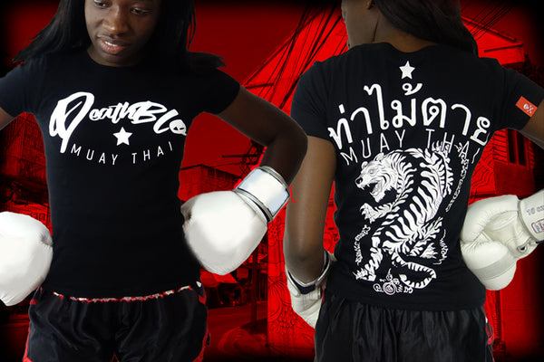 Muay Thai t shirts by Deathblo | Ladies Fighting Tiger