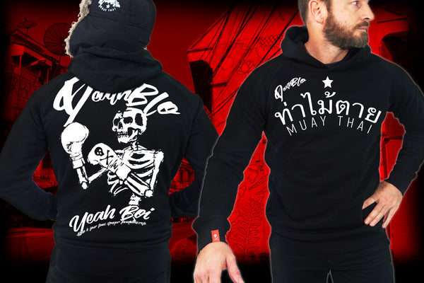 Mens Muay Thai fitted hoody | Bone is 4 x Tougher| DeathBlo