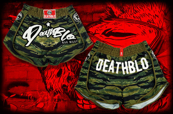 Hybrid sports Tiger Stripe Day Ops /muay thai fighter shorts/unisex/DeathBlo