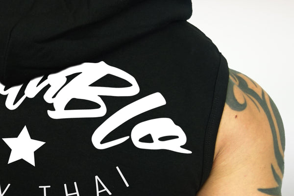 Mens sleeveless Muay Thai combat hoody | DeathBlo essential | DeathBlo